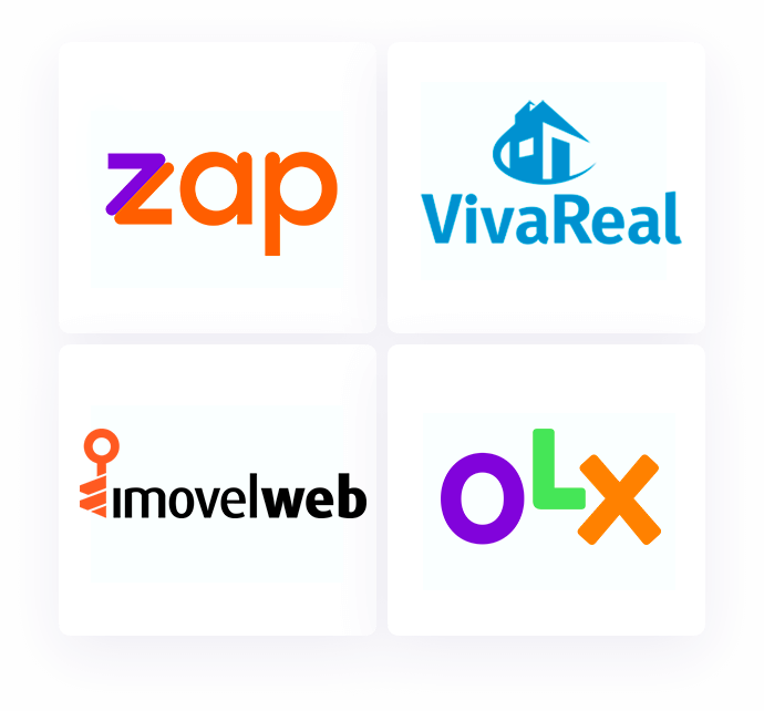 Logos de ZAP, VivaReal, ImovelWeb e OLX